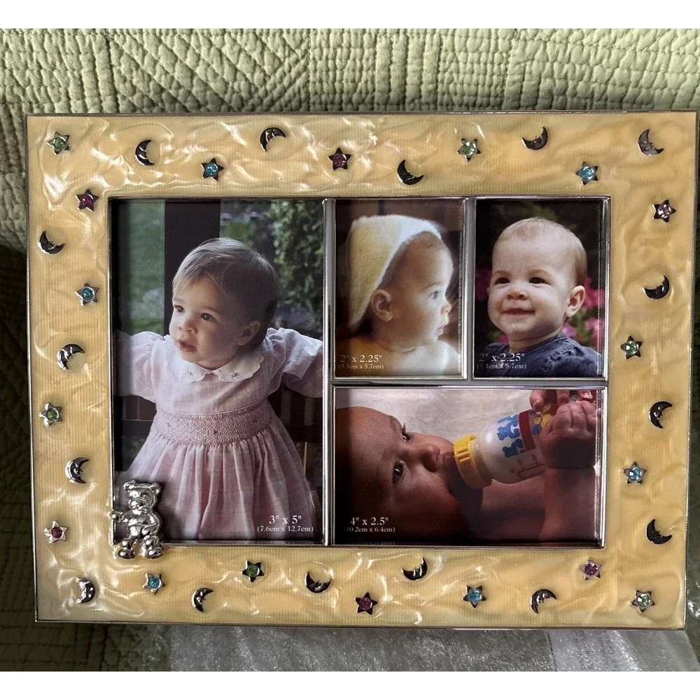 Astor Lane Baby Keepsake Photo Storage Box Yellow Moon Stars New in Box 10x8